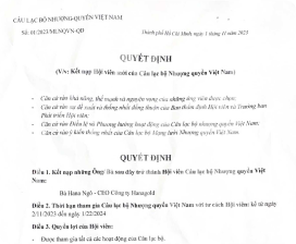 CÂU LẠC BỘ NHƯỢNG QUYỀN