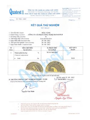 Thử nghiệm Vàng